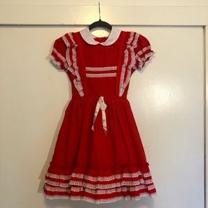 Vintage Betty Oden Ruffle Lace Tulle Pageant Dress